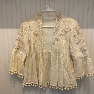 Boho cream lightweight jacket